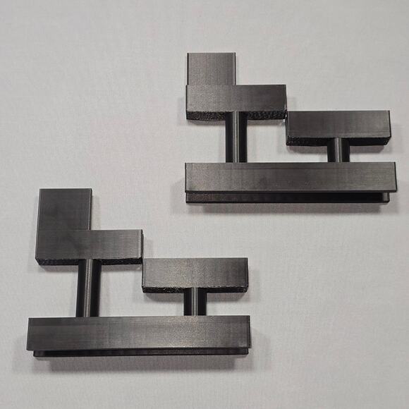 Hydroponic Aquarium Black Light Risers Staggered Extended Dual Tab 18mm Rim Base - Picture 7 of 16